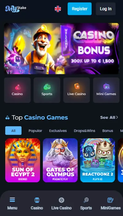 MyStake Casino en Ligne sans Vérification en France 2026